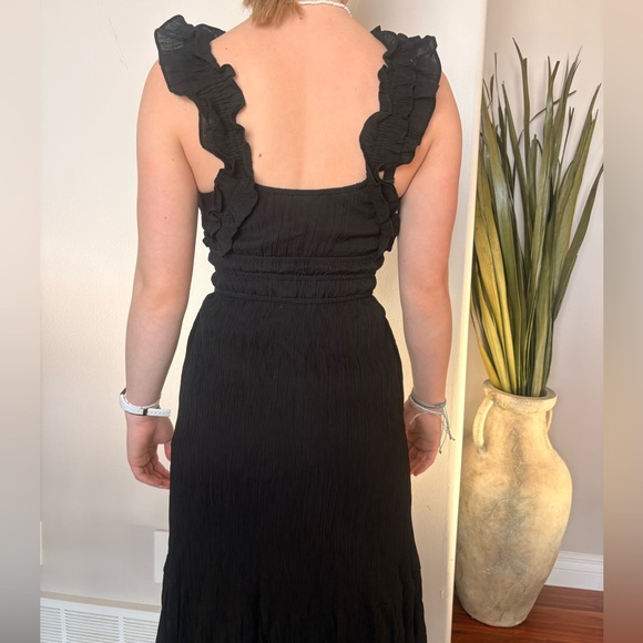 Kismet Black Ruffled Maxi Dress - Picture 2 of 9
